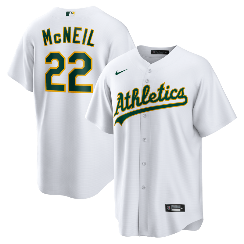Jeff McNeil Athletics Baseball Jersey, White Replica Home Sportswear Jersey Shirt, Lightweight Breathable Athletic Jersey, Casual Gift for Men