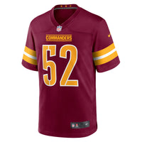 Jamin Davis Washington Commanders Football Jersey, Burgundy Sportswear Jersey Shirt, Lightweight Breathable Athletic Jersey, Casual Gift for Men