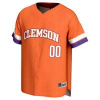 Clemson Tigers Baseball Jersey, Orange Fashion Sportswear Jersey Shirt, Lightweight Breathable Athletic Jersey, Casual Gift for Men