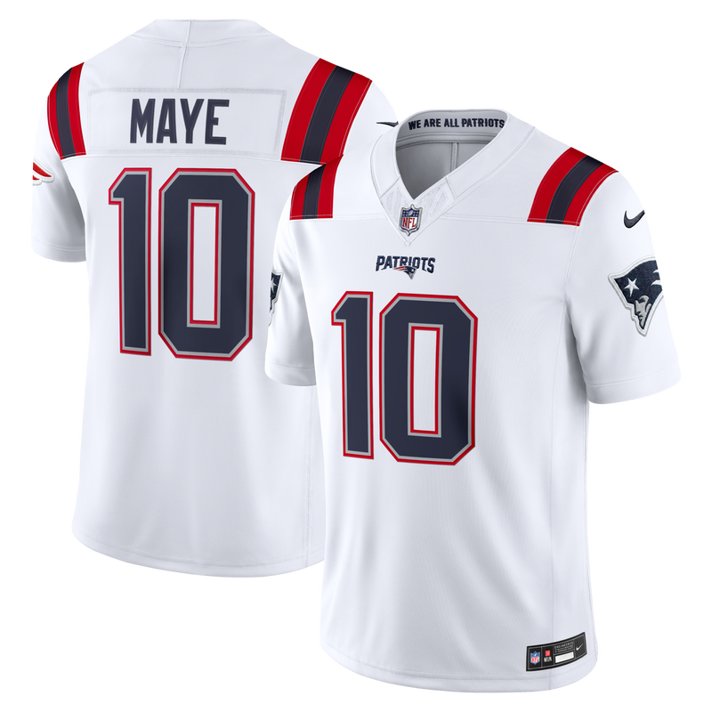 Drake Maye New England Patriots Football Jersey, White Sportswear Jersey Shirt, Lightweight Breathable Athletic Jersey, Casual Gift for Men