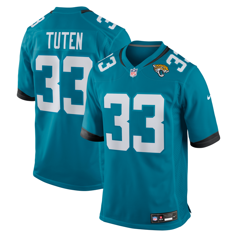 Bhayshul Tuten Jacksonville Jaguars Football Jersey, Teal Sportswear Jersey Shirt, Lightweight Breathable Athletic Jersey, Casual Gift for Men
