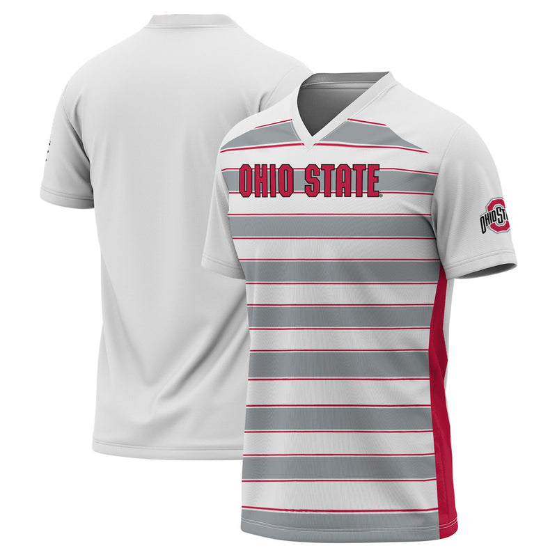 Ohio State Buckeyes Lightweight Soccer Jersey, White Sportswear Jersey Shirt, Lightweight Breathable Athletic Jersey, Casual Gift for Men