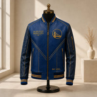 GSW Bay Area Blue - Bridge Emblem Varsity Jacket