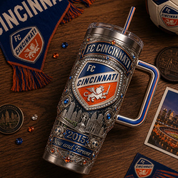 CIN Now and Forever - Ornate Crest Tumbler - main