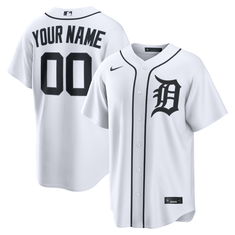 Detroit Tigers Baseball Jersey, White Sportswear Jersey Shirt, Lightweight Breathable Athletic Jersey, Casual Gift for Men, Style 2001925987