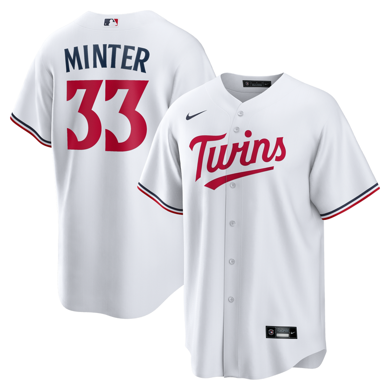 A.J. Minter Minnesota Twins Baseball Jersey, White Replica Sportswear Jersey Shirt, Lightweight Breathable Athletic Jersey, Casual Gift for Men