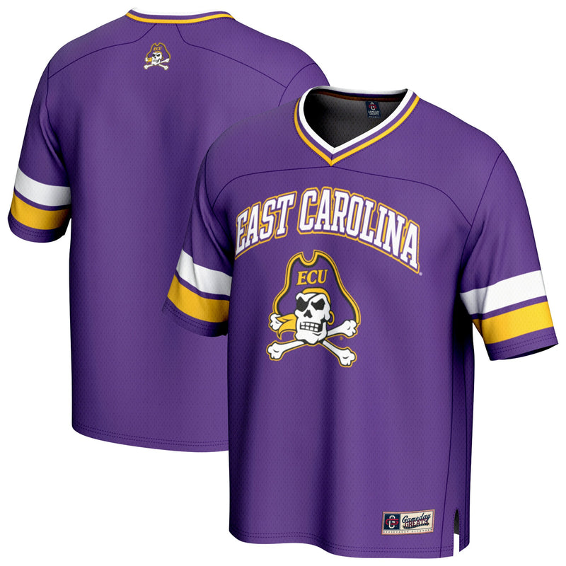 ECU Pirates Spirit Football Jersey, Purple Sportswear Jersey Shirt, Lightweight Breathable Athletic Jersey, Casual Gift for Men