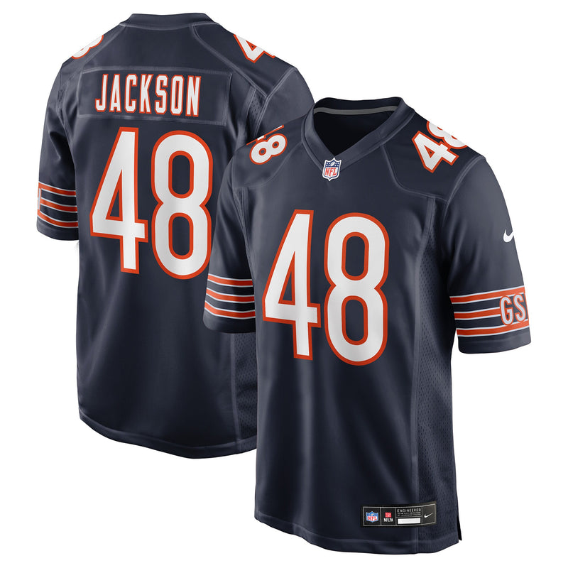 D'Marco Jackson Chicago Bears Football Jersey, Navy Game Sportswear Jersey Shirt, Lightweight Breathable Athletic Jersey, Casual Gift for Men