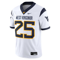 West Virginia Mountaineers Football Jersey, White Game Sportswear Jersey Shirt, Lightweight Breathable Athletic Jersey, Casual Gift for Men