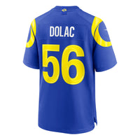 Shaun Dolac Los Angeles Rams Football Jersey, Royal Game Sportswear Jersey Shirt, Lightweight Breathable Athletic Jersey, Casual Gift for Men