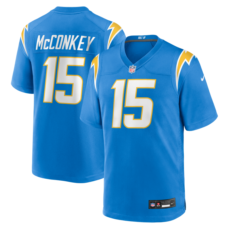 Ladd McConkey Los Angeles Chargers Football Jersey, Sportswear Jersey Shirt, Lightweight Athletic Jersey, Casual Gift for Men, Style 201359704