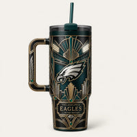PHI Deco - Eagle Crest on a Gold-Lined Tumbler