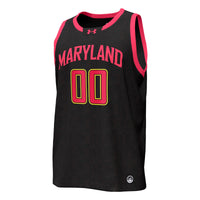 Maryland Terrapins Basketball Jersey, Black Sportswear Jersey Shirt, Sleeveless Athletic Tank Jersey, Casual Gift for Men, Style 200830996
