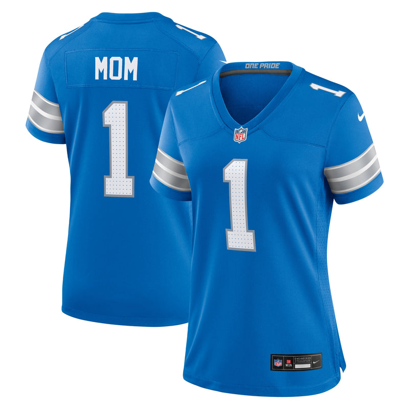 Number Mom Detroit Lions Football Jersey, Blue Game Sportswear Jersey Shirt, Lightweight Breathable Athletic Jersey, Casual Gift for Men