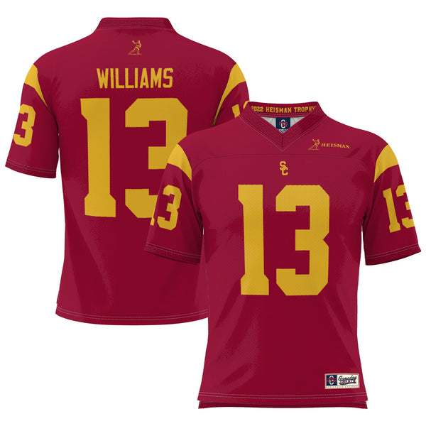 Caleb Williams USC Trojans Lightweight Heisman Memorial Jersey - Cardinal
