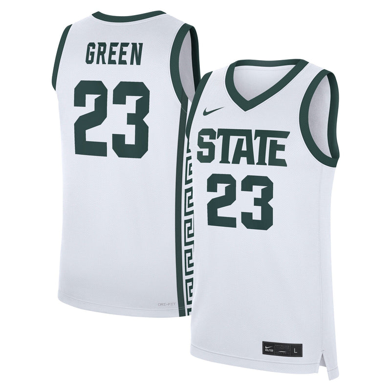 Michigan State Spartans Basketball Jersey, White Replica Sportswear Jersey Shirt, Sleeveless Athletic Tank Jersey, Casual Gift for Men