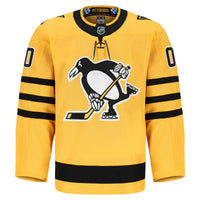 Pittsburgh Penguins Hockey Jersey, Gold Sportswear Jersey Shirt, Long Sleeve Hockey Sweater Jersey, Casual Gift for Men, Style 203134977