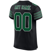 Custom Football Jersey, Black Green White Sportswear Jersey Shirt, Athletic Mesh Moisture Wicking Jersey, Casual Gift for Men