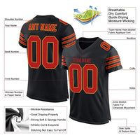 Custom Football Jersey, Black Scarlet Gold Sportswear Jersey Shirt, Athletic Mesh Moisture Wicking Jersey, Casual Gift for Men