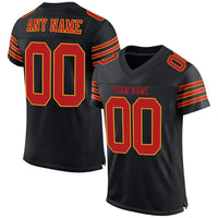 Custom Football Jersey, Black Scarlet Gold Sportswear Jersey Shirt, Athletic Mesh Moisture Wicking Jersey, Casual Gift for Men