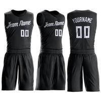 Custom Basketball Jersey, Black White Sportswear Jersey Shirt, Athletic Mesh Moisture Wicking Jersey, Casual Gift for Men, Style Black0042