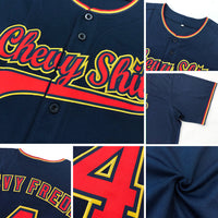 Custom Baseball Jersey, Black Orange Sportswear Jersey Shirt, Athletic Button Down Moisture Wicking Jersey, Casual Gift for Men, Style Black0104