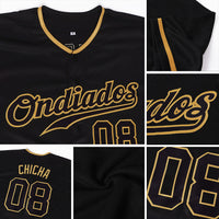 Custom Baseball Jersey, Black Old Sportswear Jersey Shirt, Athletic Button Down Moisture Wicking Jersey, Casual Gift for Men, Style Black0169