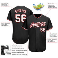 Custom Baseball Jersey, Black White Sportswear Jersey Shirt, Athletic Button Down Moisture Wicking Jersey, Casual Gift for Men, Style Black0172