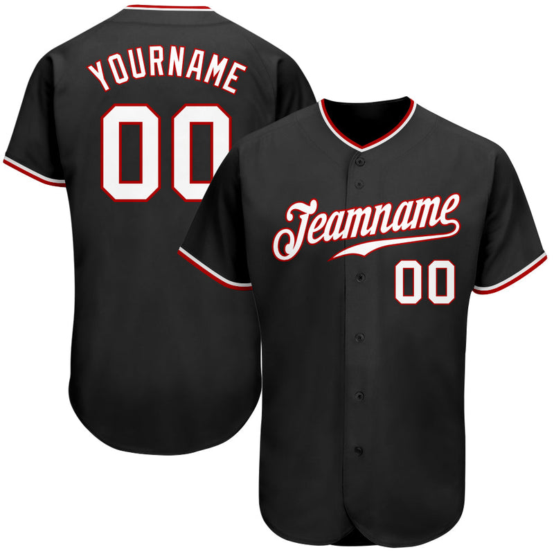 Custom Baseball Jersey, Black White Sportswear Jersey Shirt, Athletic Button Down Moisture Wicking Jersey, Casual Gift for Men, Style Black0172