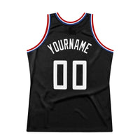Custom Basketball Jersey, Black White Red Authentic Sportswear Jersey Shirt, Athletic Mesh Moisture Wicking Jersey, Casual Gift for Men