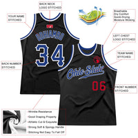 Custom Basketball Jersey, Black Royal Red Throwback Sportswear Jersey Shirt, Athletic Mesh Moisture Wicking Jersey, Casual Gift for Men