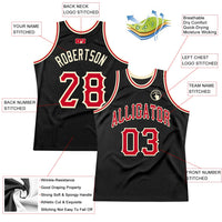 Custom Basketball Jersey, Black Red Cream Throwback Sportswear Jersey Shirt, Athletic Mesh Moisture Wicking Jersey, Casual Gift for Men