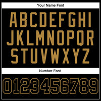 Custom Football Jersey, Black Old Gold Sportswear Jersey Shirt, Athletic Mesh Moisture Wicking Jersey, Casual Gift for Men, Style Black0418