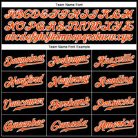 Custom Baseball Jersey, Black White Orange Pinstripe Sportswear Jersey Shirt, Athletic Button Down Moisture Wicking Jersey, Casual Gift for Men
