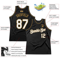 Custom Basketball Jersey, Black White Old Gold Throwback Sportswear Jersey Shirt, Athletic Mesh Moisture Wicking Jersey, Casual Gift for Men