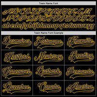 Custom Hockey Jersey, Black Gold Sportswear Jersey Shirt, Athletic Long Sleeve V Neck Jersey, Casual Gift for Men, Style Black0543