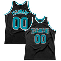 Custom Basketball Jersey, Black Teal White Throwback Sportswear Jersey Shirt, Athletic Mesh Moisture Wicking Jersey, Casual Gift for Men