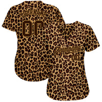 Custom Baseball Jersey, Brown Old Gold Sportswear Jersey Shirt, Athletic Button Down Moisture Wicking Jersey, Casual Gift for Men