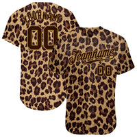 Custom Baseball Jersey, Brown Old Gold Sportswear Jersey Shirt, Athletic Button Down Moisture Wicking Jersey, Casual Gift for Men