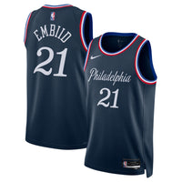 Joel Embiid Philadelphia 76ers Basketball Jersey, Navy Swingman Sportswear Jersey Shirt, Sleeveless Athletic Tank Jersey, Casual Gift for Men