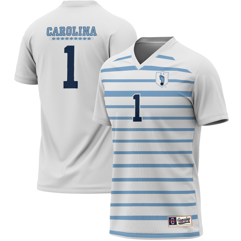 North Carolina Tar Heels Soccer Jersey, White Fashion Sportswear Jersey Shirt, Lightweight Breathable Athletic Jersey, Casual Gift for Men