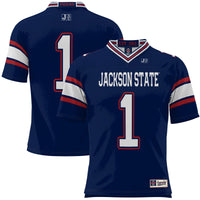 Jackson State Tigers Football Jersey, Navy Sportswear Jersey Shirt, Lightweight Breathable Athletic Jersey, Casual Gift for Men, Style 200425271