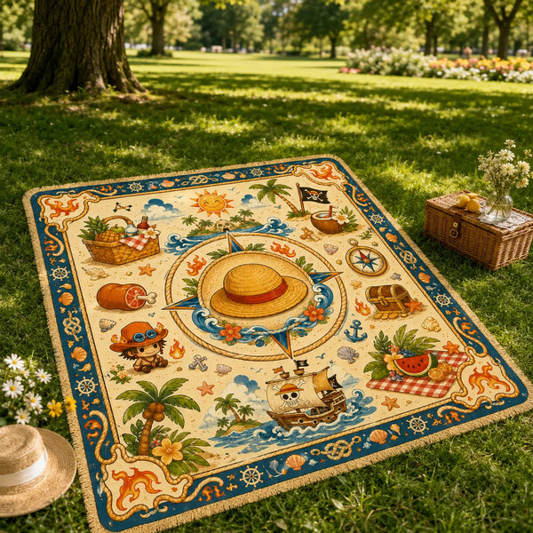 Straw Hat Meridian - Centered Compass Medallion Rug - main