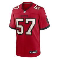 John Bullock Tampa Bay Buccaneers Football Jersey, Red Game Sportswear Jersey Shirt, Lightweight Breathable Athletic Jersey, Casual Gift for Men