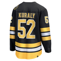 Sean Kuraly Boston Bruins Hockey Jersey, Black Breakaway Home Sportswear Jersey Shirt, Long Sleeve Hockey Sweater Jersey, Casual Gift for Men