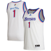 Kansas Jayhawks Basketball Jersey, White Swingman Alternate Sportswear Jersey Shirt, Sleeveless Athletic Tank Jersey, Casual Gift for Men