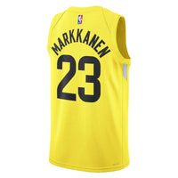 Utah Jazz Basketball Jersey, Lauri Markkanen Swingman Sportswear Jersey Shirt, Sleeveless Athletic Tank Jersey, Casual Gift for Men