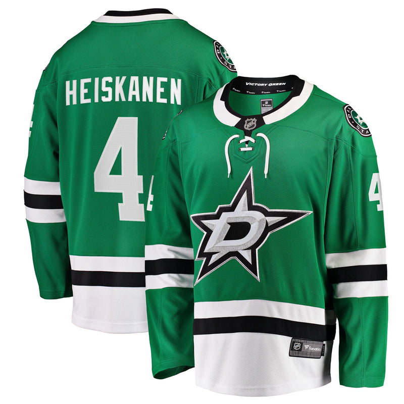 Miro Heiskanen Dallas Stars Hockey Jersey, Green Breakaway Sportswear Jersey Shirt, Long Sleeve Hockey Sweater Jersey, Casual Gift for Men