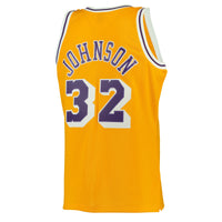 Magic Johnson Los Angeles Lakers Basketball Jersey, Gold Swingman Sportswear Jersey Shirt, Sleeveless Athletic Tank Jersey, Casual Gift for Men