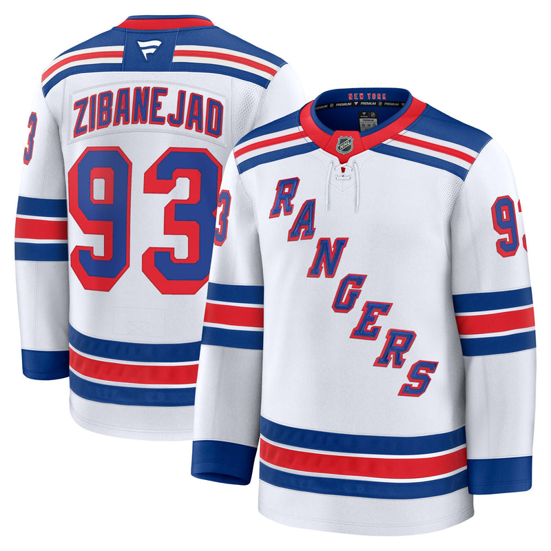 Mika Zibanejad New York Rangers Hockey Jersey, White Premium Sportswear Jersey Shirt, Long Sleeve Hockey Sweater Jersey, Casual Gift for Men